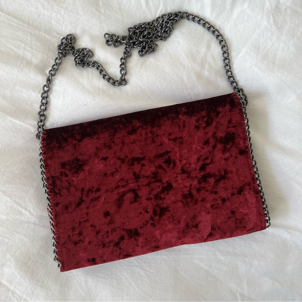 Velvet and Chain Clutch